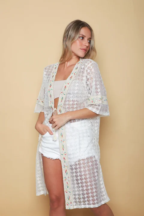 Kimono Encaje Black Munnar GU1469