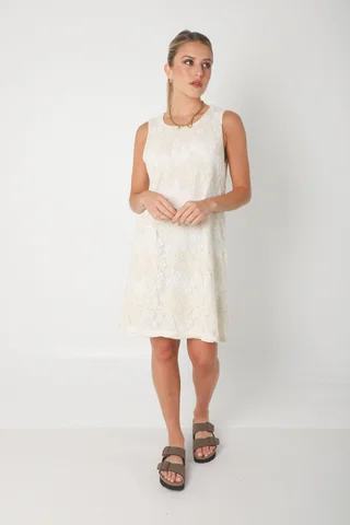 Vestido POCH Encaje con Bordado Crochet GU250110 - Vista 5