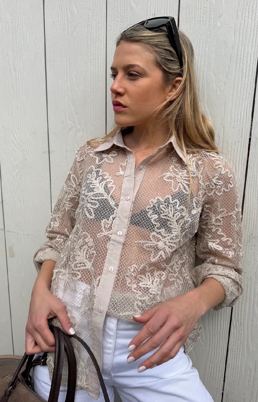 Camisa SOUL Encaje Hojitas GU70272