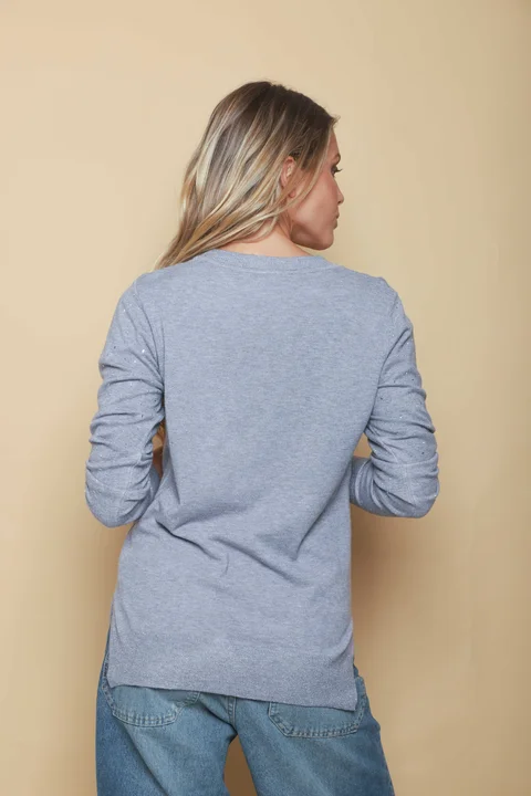 Sweater LUXURY Lurex con Strass GUL624