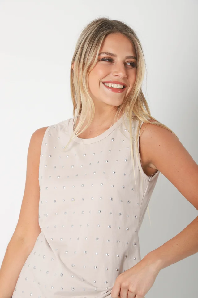 Musculosa  AIME Premium Algodón con Tachas GU70137