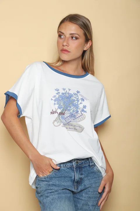 Remeron GUILMORE Flores Combinado con Azul GU14273