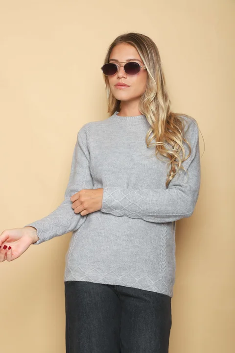 Sweater REINA Panal con Trenzas 0722