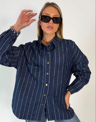 Camisaco VANITY Denim Rayado GU 70273 - Vista 1