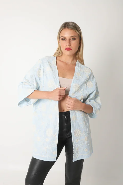 Kimono GALIA de Lino Bordado GU5172