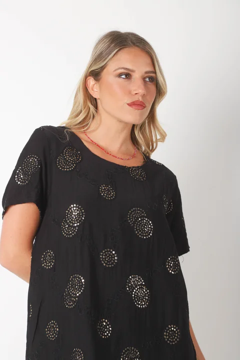 Vestido REGAZZA Lino c/bordado GUCH3013