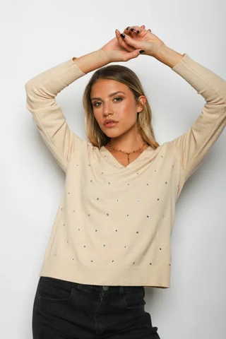 Sweater SENA Bremer c/ Strass GU615 - Vista 4