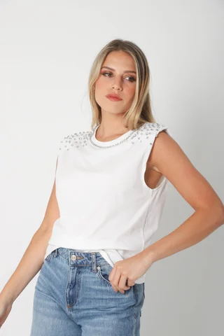 Musculosa SHARON c/piedras GU731 - Vista 4