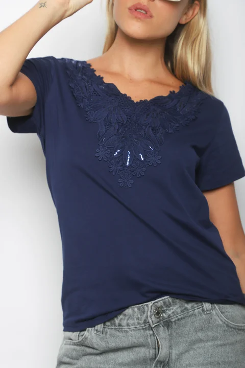 Remera ETIOPIA ENCAJE GU356342