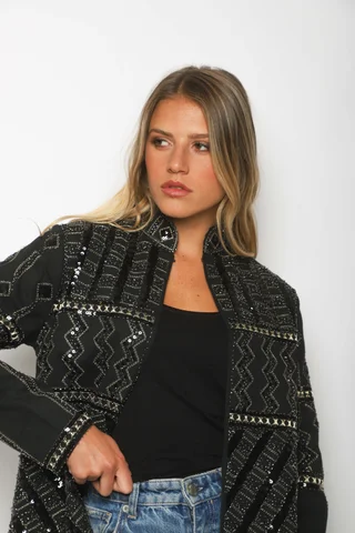 Chaqueta Vinett Gabardina C/ Lentejuelas Bordadas GU301 - Vista 3