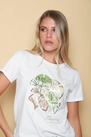 Remera TIME IS EVERYTHING C/ Lentejuelas  GU5092 - Vista 3