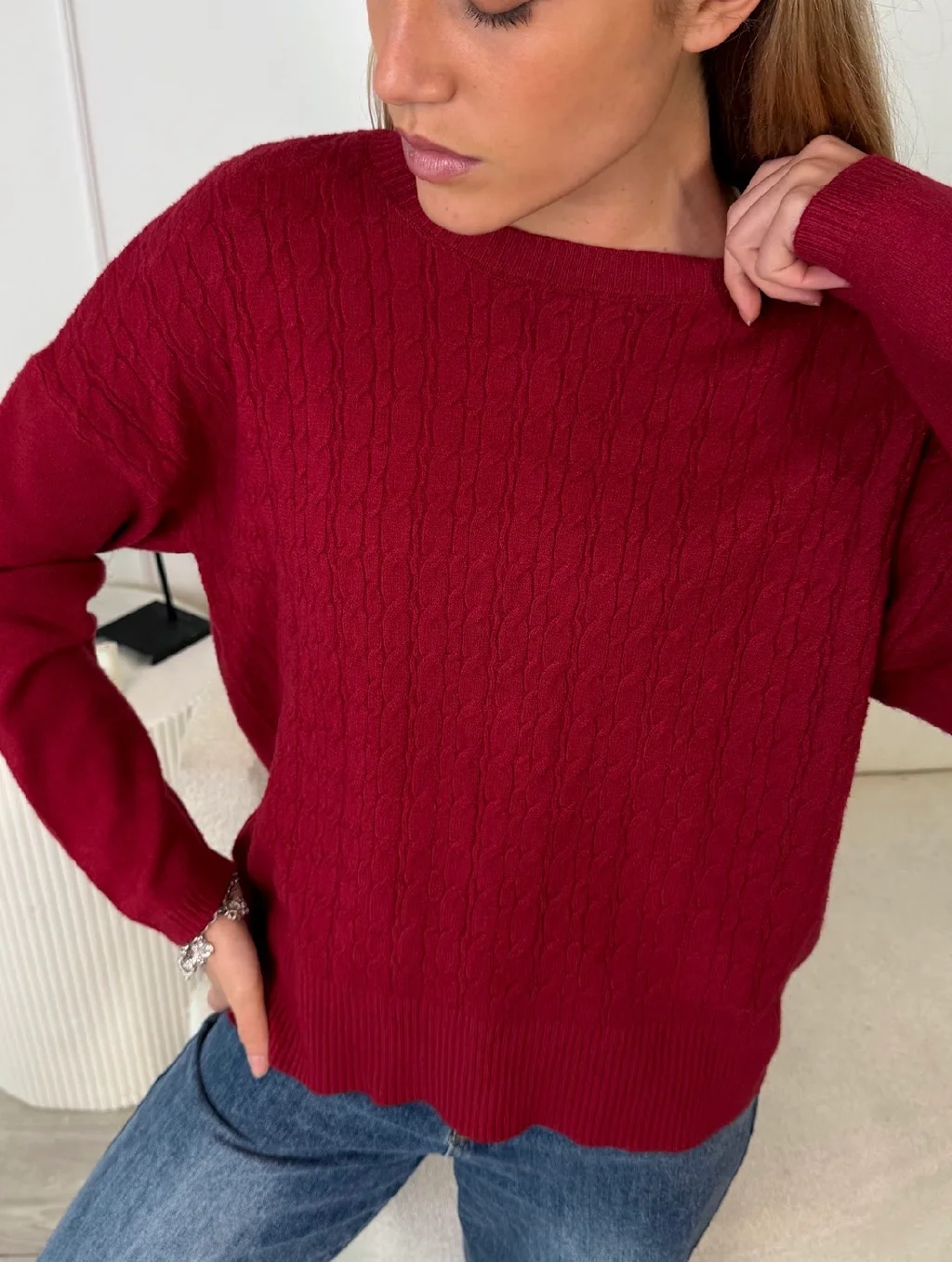 Maxi Sweater MADELEINE Bremer Trenzado GUL819