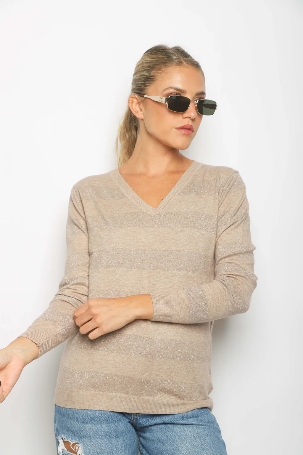 Sweater REGINA Bremer Lurex GUL629