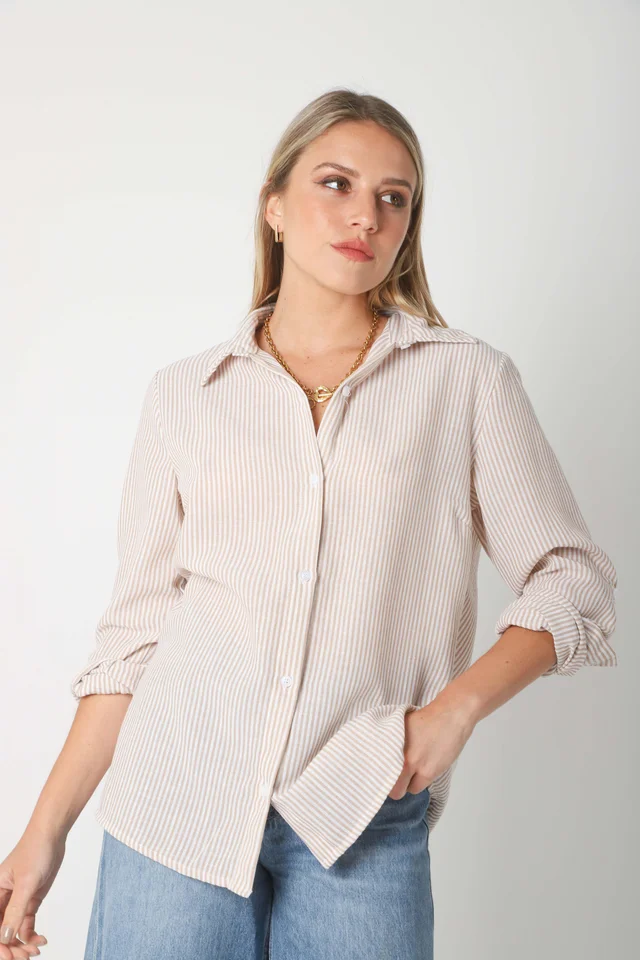 Camisa  BABILON LINO RAYADA