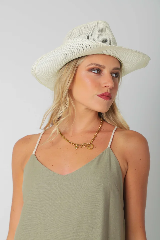 Vestido SARIS Lino Con Cordon y Tajo GU2524