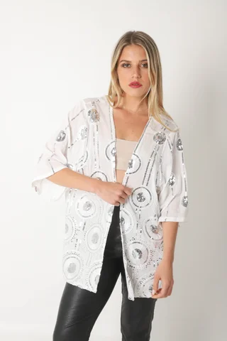 Kimono CIRCIE c/ Lentejuelas Bordadas GU5174 - Vista 1
