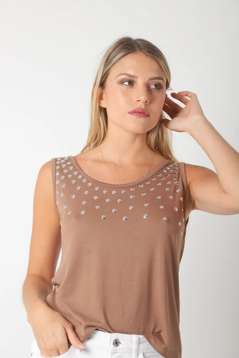 Musculosa Creppe FREURS c/ Tachas