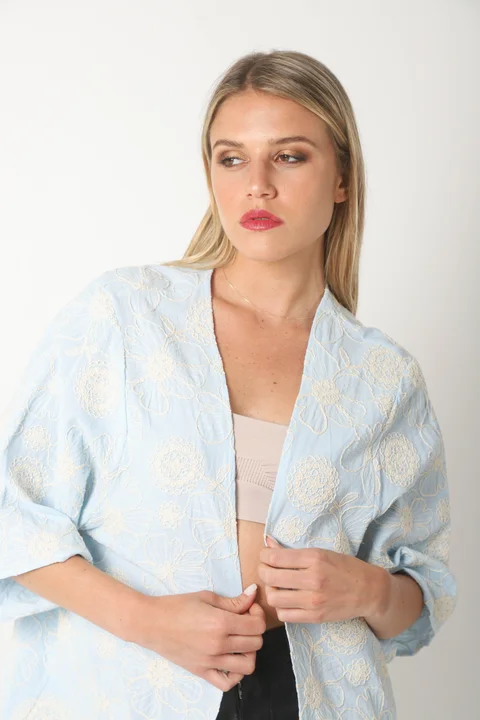 Kimono GALIA de Lino Bordado GU5172