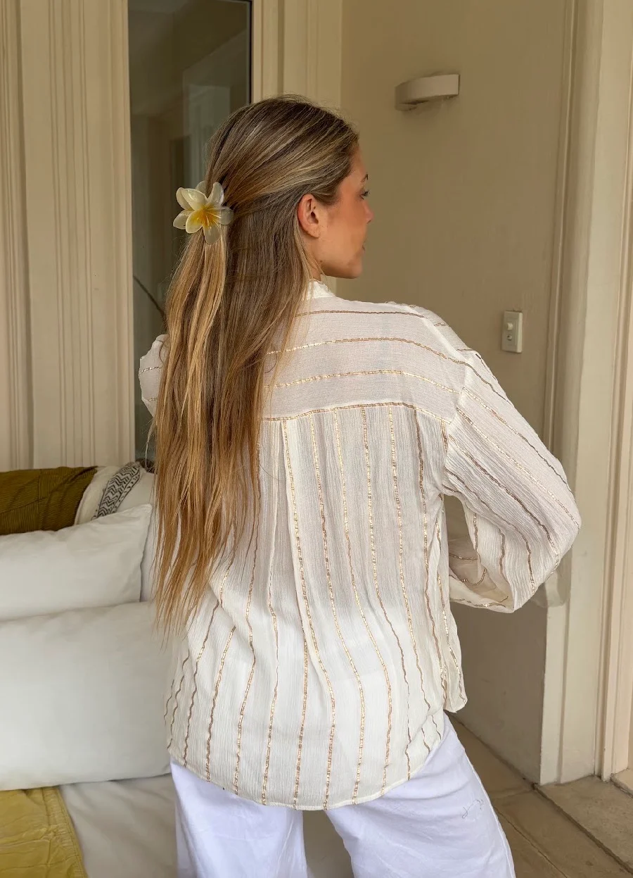 Blusa FARAH Rayada Lurex GU6216