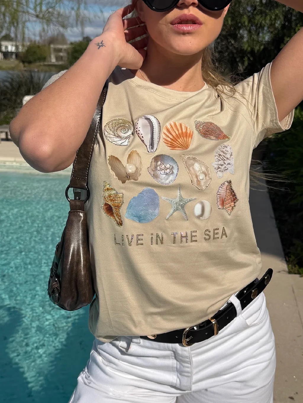 Remera LIVE IN THE SEA  GU336793