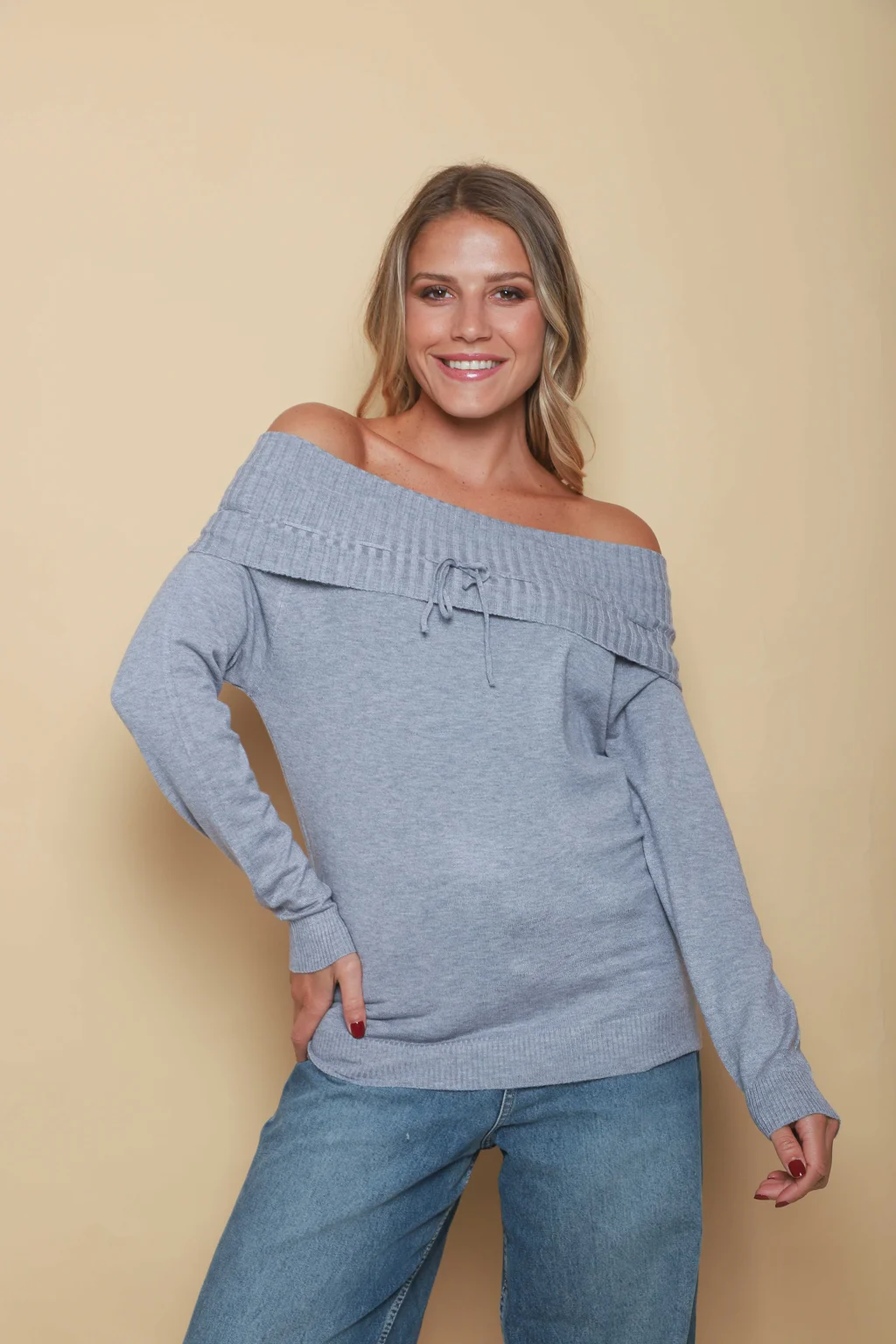 Sweater KITY Bremer Cuello Bote c/ Tira GU665