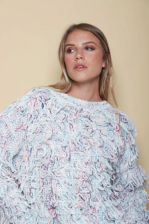 Sweater MALIBU Tejido Grueso c/ Flecos GUL74222
