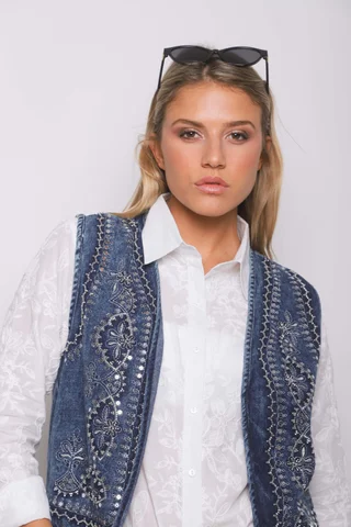  Chaleco BRESSEL Jean Bordado GU70262 - Vista 4