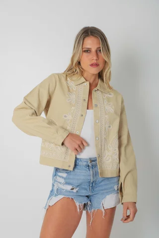 Chaqueta FORTY de Gabardina Bordada GUF6005 - Vista 1