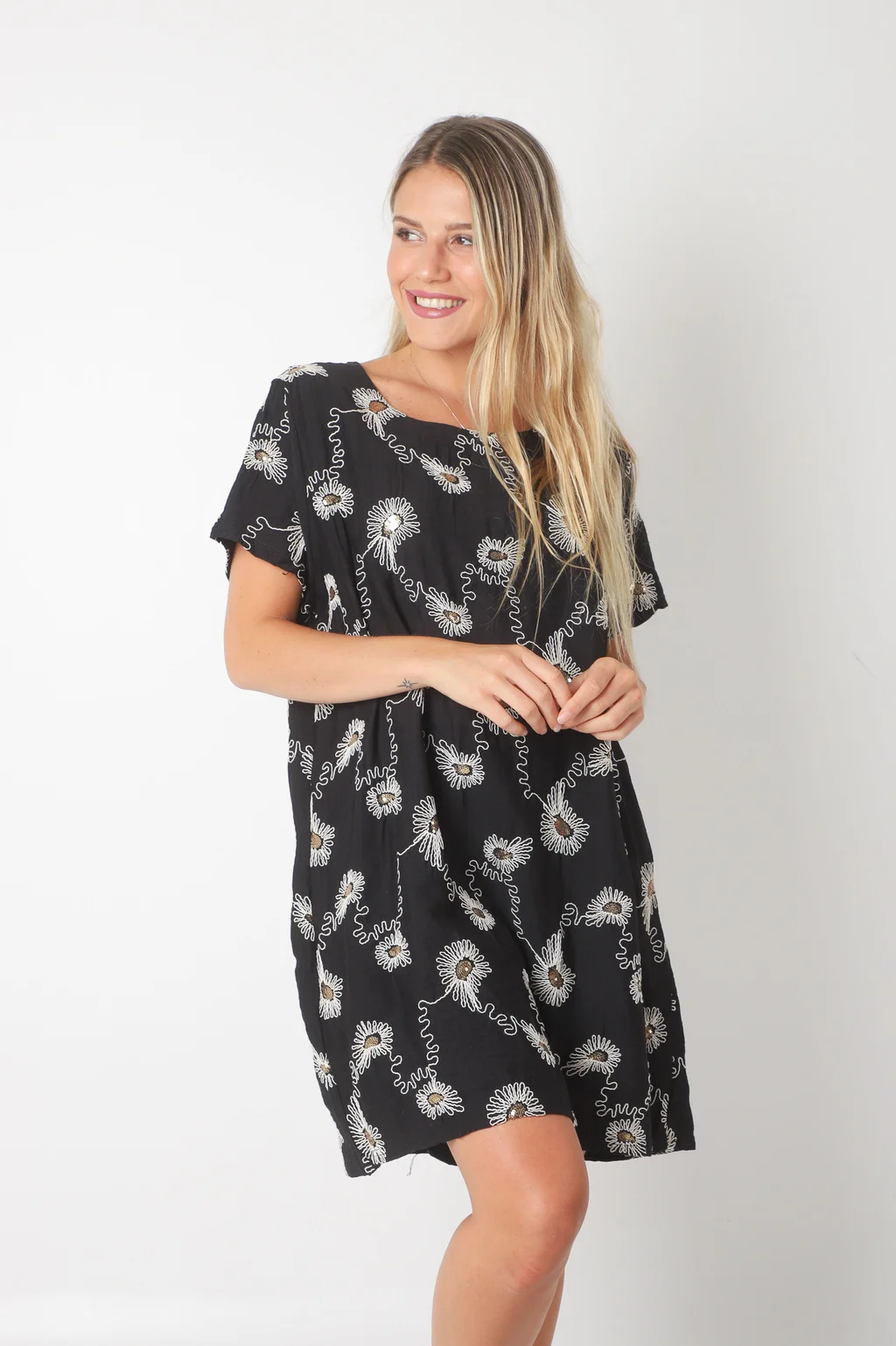  Vestido LOIRA lino c/bordado GUCH3013-1