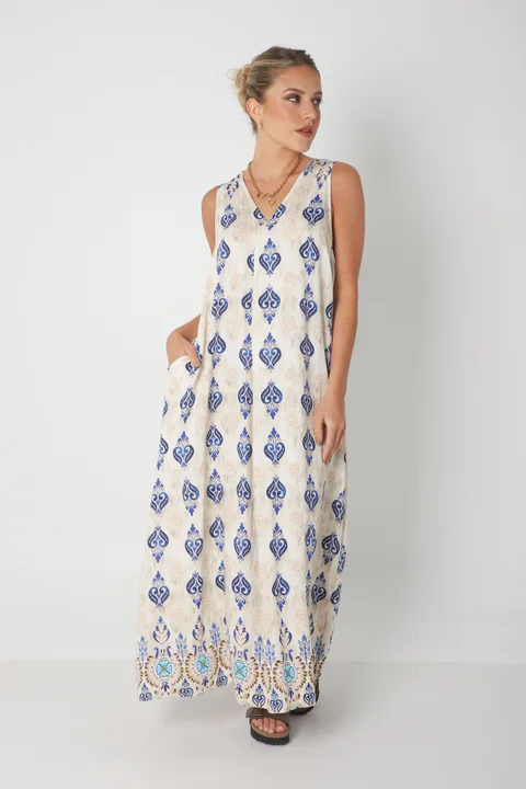 Vestido Mandarin Oriental c/ Bolsillos GU252