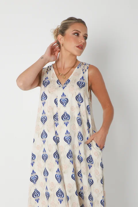 Vestido Mandarin Oriental c/ Bolsillos GU252