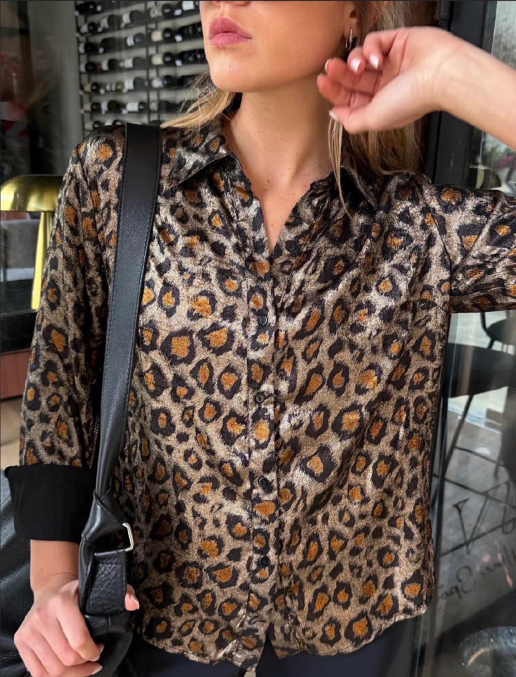 Camisa LEOPARD Satin Print GU70062