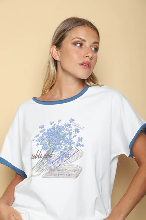 Remeron GUILMORE Flores Combinado con Azul GU14273