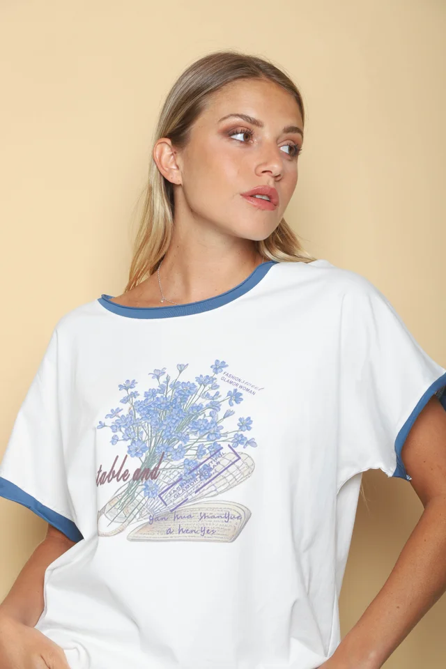 Remeron GUILMORE Flores Combinado con Azul GU14273