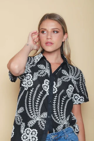 Camisa PORTER Bordada GU5168 - Vista 3