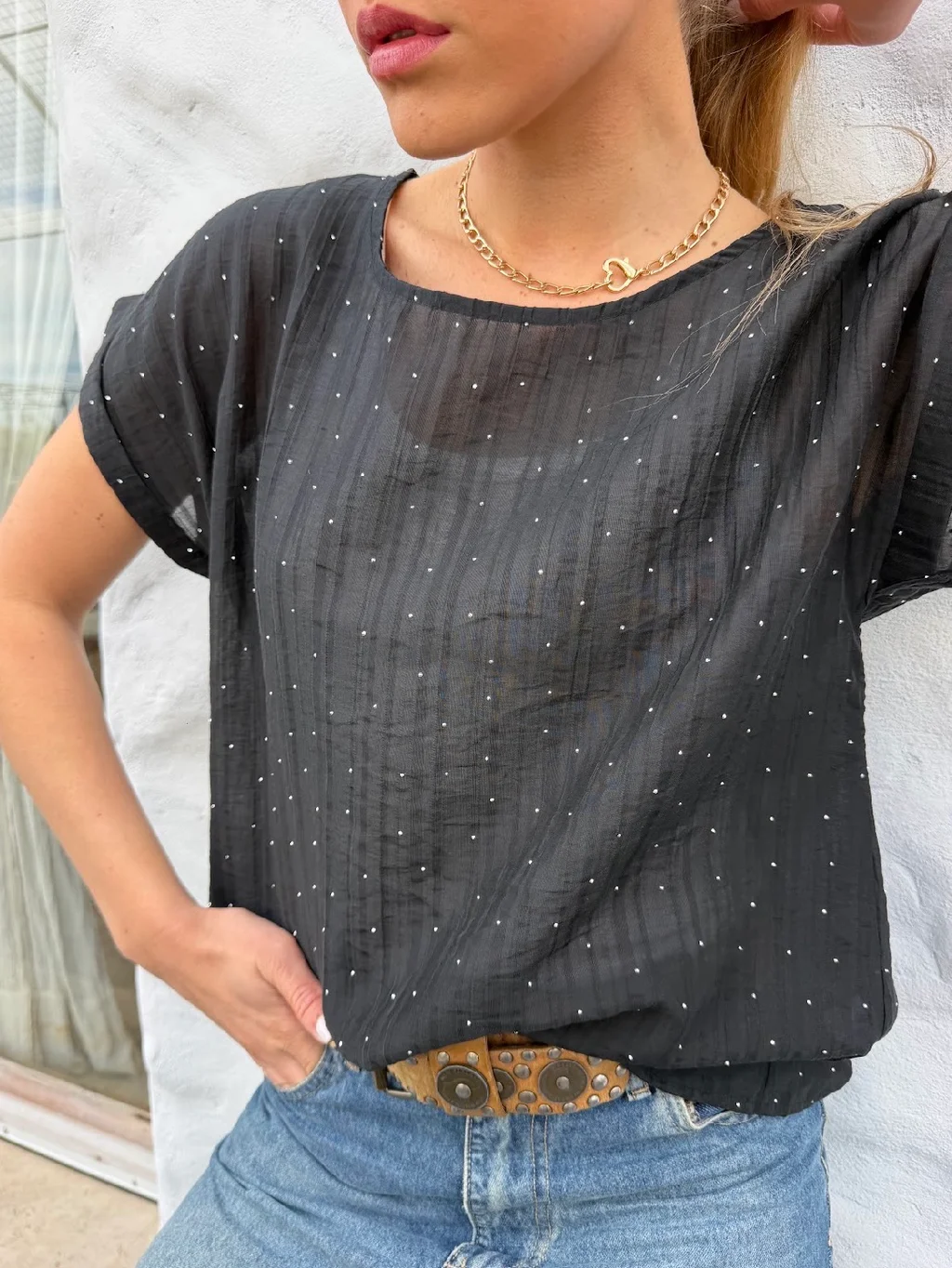Remera ALICE Premium Bambula con Strass GU6222