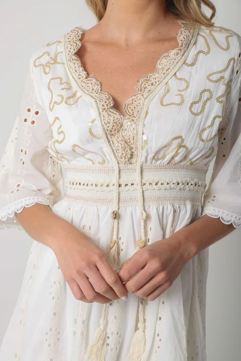 Vestido MONTPELLIER c/bordado Lentejuelas GUK70173