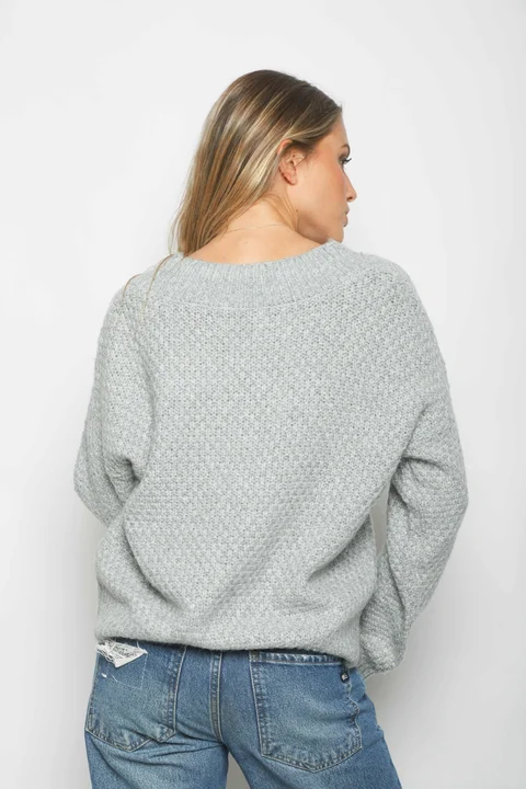 Sweater Kiria Escote V Tejido Grueso GU81330