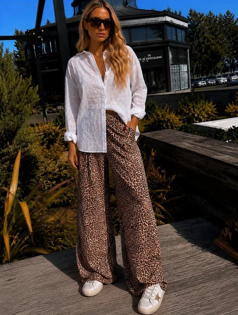 Pantalon Kavanah Modal Print c/ Bolsillos