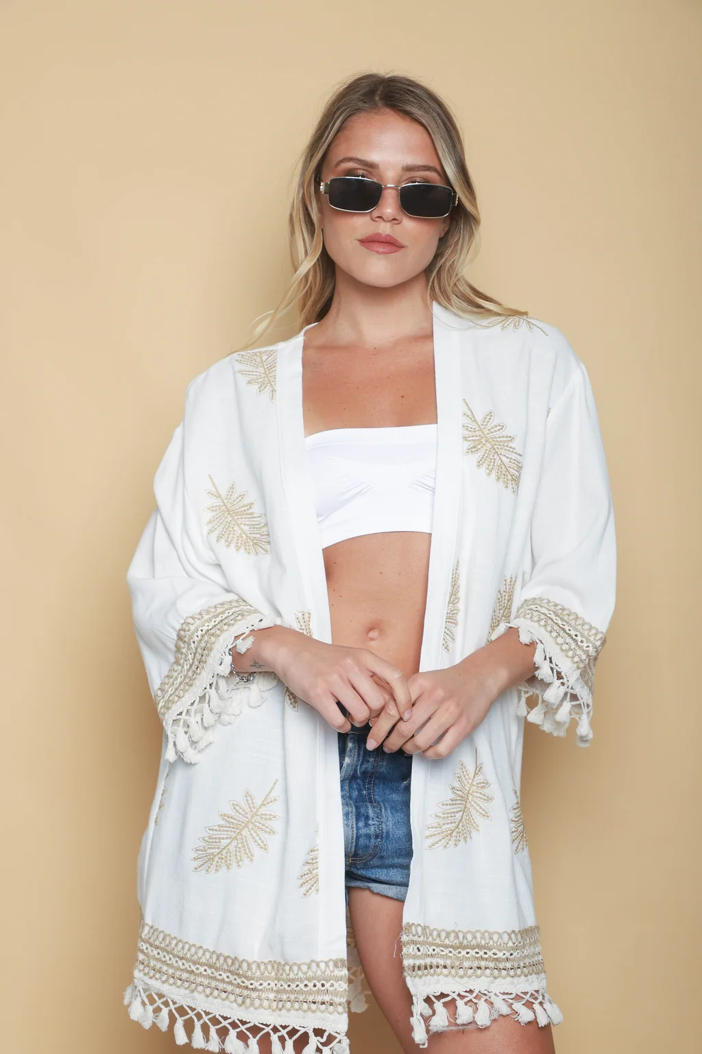 Kimono TAILOR lino c/bordado GU0529