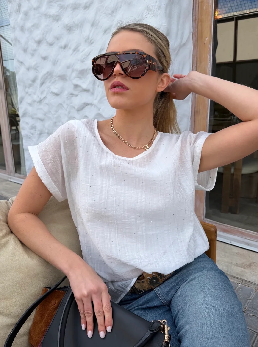 Remera ALICE Premium Bambula con Strass GU6222