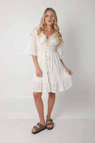 Vestido MONTPELLIER c/bordado Lentejuelas GUK70173 - Vista 3