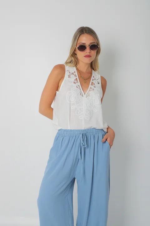 Pantalón OCEAN de CEY con Tiras y Bolsillos GU0331