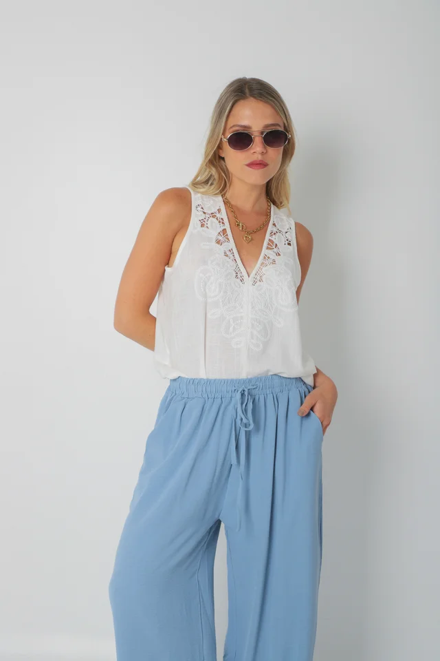 Pantalón OCEAN de CEY con Tiras y Bolsillos GU0331