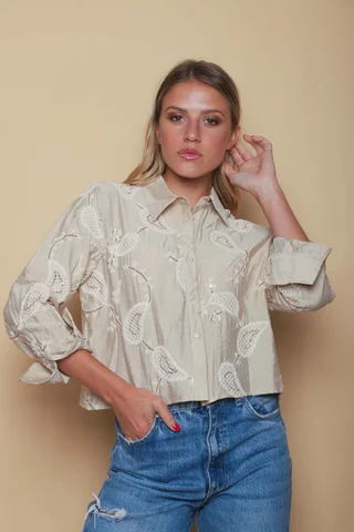 Camisa Bulgara Bordada GUK70133/33013 - Vista 3