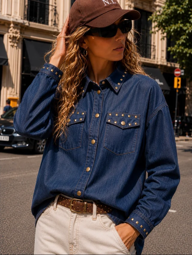 Camisa JEAN SUSAN C/Tachas GU70275