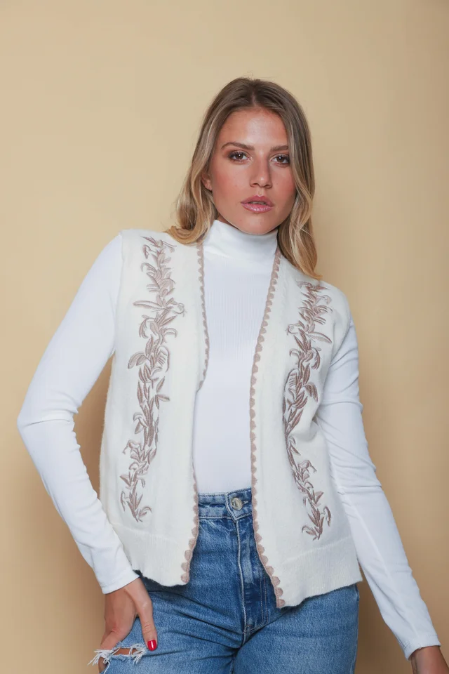 Chaleco VENECIA Tejido Bordado GUL823