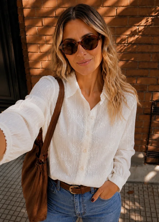 Camisa VITRE BORDADA GU5233