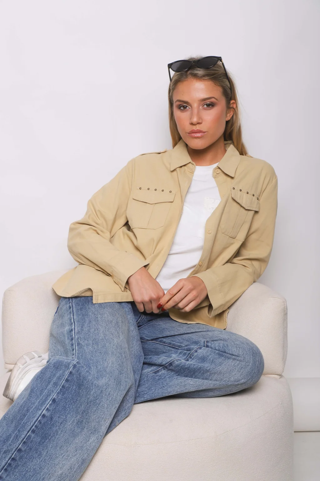  Camisa WANSEL Gabardina Bordada GU70284