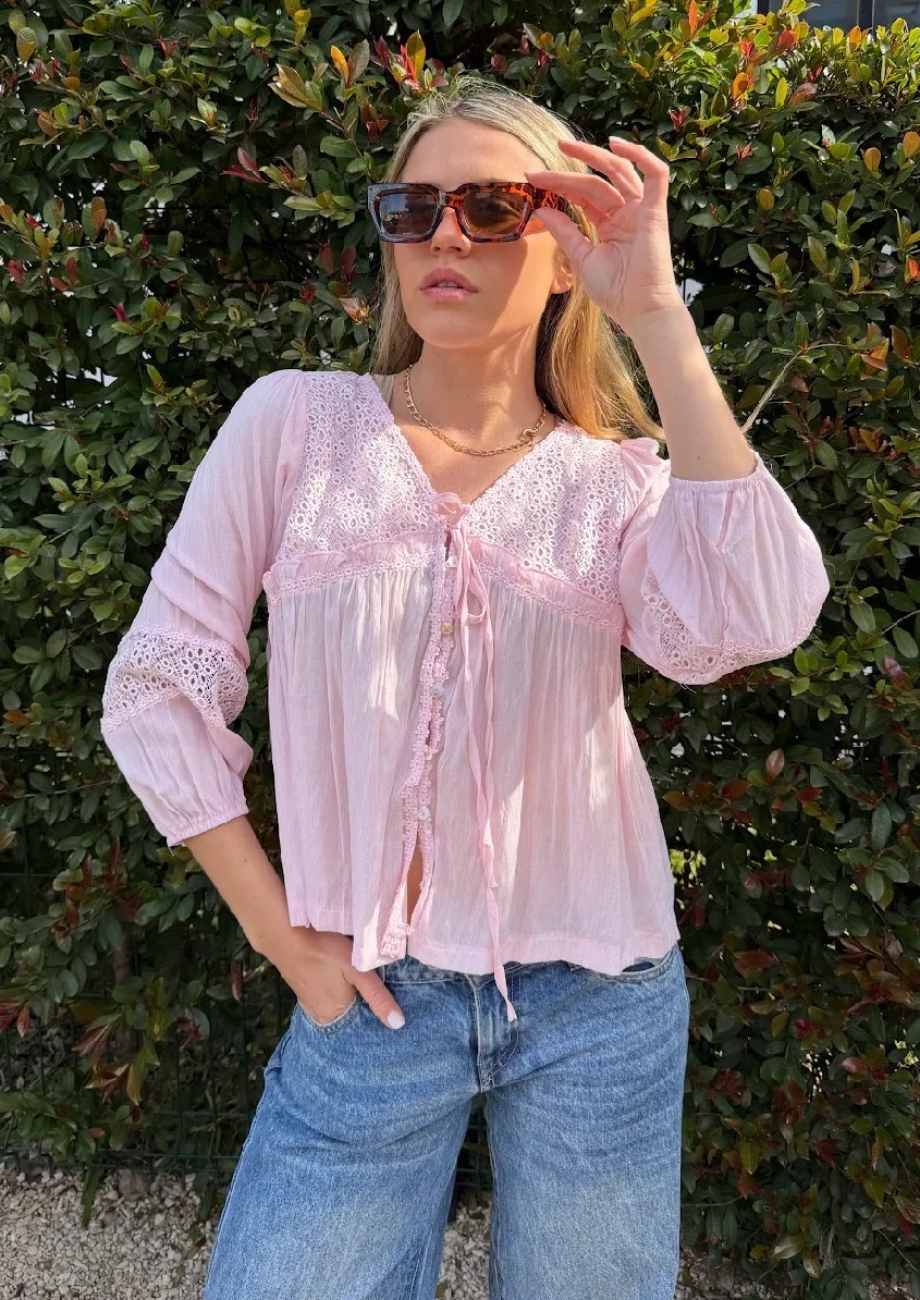 Blusa ROCKET Con Broderie  GU70123